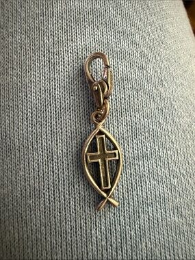 Michael Anthony Jesus fish charm Sterling 925